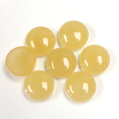 Gemstone Flat Back Cabochon - Round 11MM QUARTZ DYED #05 BEIGE