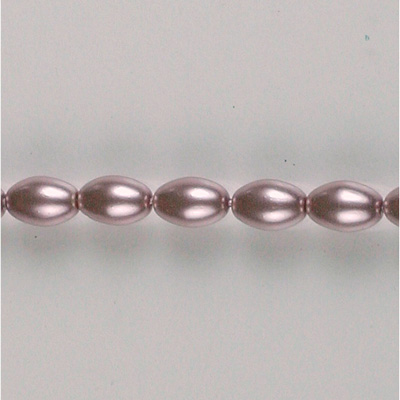 Czech Glass Pearl Bead - Oval 06x4MM LAVENDER 70427