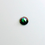 Glass Flat Back Rauten Rose - Round 07MM IRIS GREEN Coated