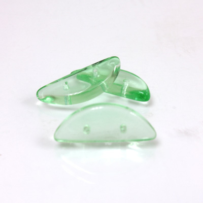 Czech Pressed Glass Bead - Half-Circle Rondelle 19x7MM PERIDOT