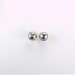 Czech Glass Pearl 1-Hole Ball - 03MM DARK GREY 70445