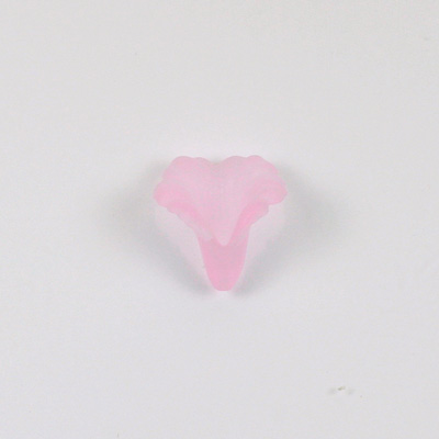German Plastic Flower with Hole - Fluted Orchid 17x15MM MATTE ROSE