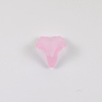 German Plastic Flower with Hole - Fluted Orchid 17x15MM MATTE ROSE