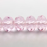 Chinese Cut Crystal Bead - Rondelle 09x12MM PINK