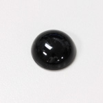 Plastic Flat Back Opaque Cabochon - Round 20MM JET