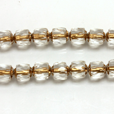 Czech Glass Fire Polished Bead - Cathedral 06MM CRYSTAL GOLD