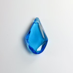 Plastic Pendant -Transparent Faceted Fancy 27x15MM SAPPHIRE