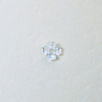 Plastic Flower with Center Hole - 06MM CRYSTAL