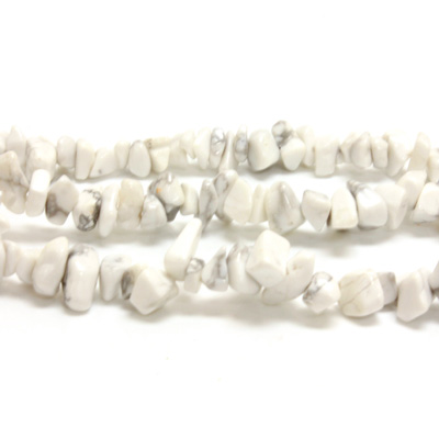 Gemstone Bead - Chip Baroque WHITE HOWLITE