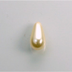 Czech Glass Pearl 1-Hole - Pear Shape 15x8MM CREME 70414