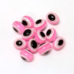 Plastic Eye Bead - Oval 12x9MM PINK