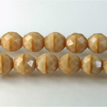 Czech Glass Fire Polish Bead - Round 10MM MOONSTONE BEIGE