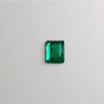 Glass Flat Back Foiled Rauten Rose - Cushion 10x8MM EMERALD