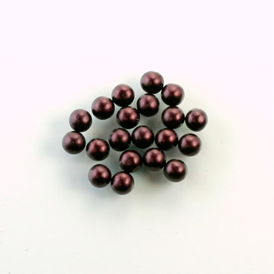 Czech Glass Pearl No-Hole Ball - 3.5MM GARNET 70499