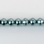 Czech Glass Pearl Bead - Snail Shell 08MM DARK GREY 70445