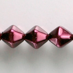 Czech Glass Pearl Bead - Hex/Lantern 12MM GARNET 70499