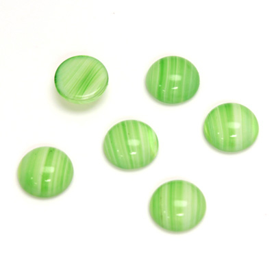 Glass Medium Dome Cabochon - Round 09MM PORPHYR GREEN