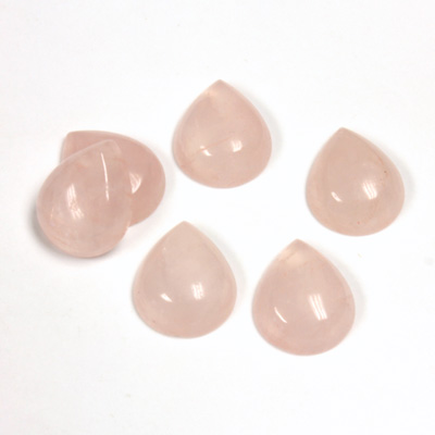 Gemstone Cabochon - Pear 12x10MM ROSE QUARTZ