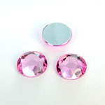 Plastic Flat Back Foiled Rose Cut Rhinestone - Round 15MM ROSE