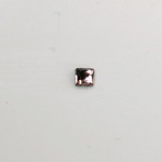 Czech Glass Flat Back Rose Cut Stone - Square 04x4MM LT AMETHYST Foiled