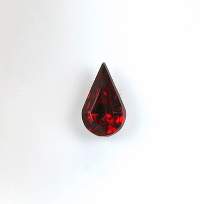 Glass Point Back Foiled Tin Table Cut (TTC) Stone - Pear 10x6MM RUBY