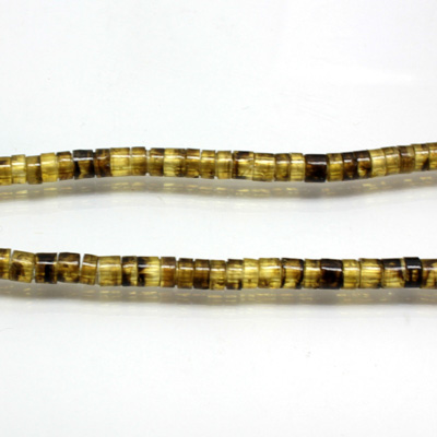 Plastic Mixed Color Heishi Bead  4MM LIGHT TORTOISE SHELL