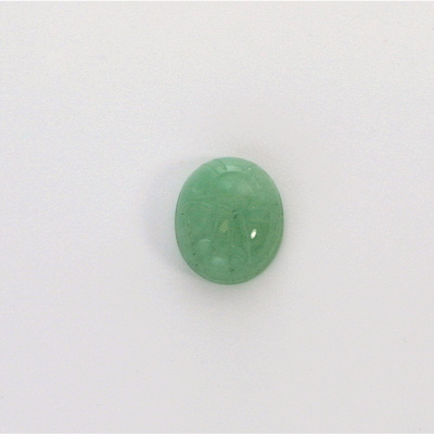 Gemstone Flat Back Carved Scarab 12x10MM AVENTURINE