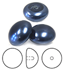 Preciosa Flat Back Button Crystal Nacre Pearl Round 16MM BLUE