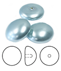 Preciosa Flat Back Button Crystal Nacre Pearl Round 10MM LT BLUE