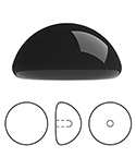 Preciosa Flat Back Button Crystal Nacre Pearl Round 10MM MAGIC BLACK
