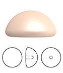 Preciosa Flat Back Button Crystal Nacre Pearl Round 10MM PEACH