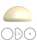 Preciosa Flat Back Button Crystal Nacre Pearl Round 10MM VANILLA