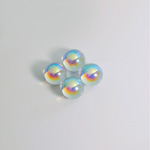 German Glass Flat Back 3/4 Ball - 03MM CRYSTAL AB Foiled