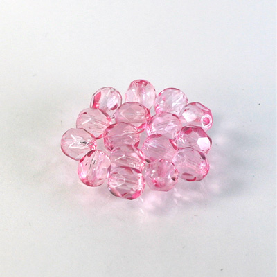 Czech Glass Fire Polish Bead - Round 06MM COATED ROSE 21264