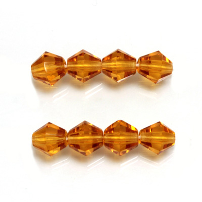 Czech Glass Fire Polished Bead - Bicone 08MM TOPAZ