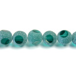 Glass 3 Cut Window Bead 12MM EMERALD with FROST FINISH