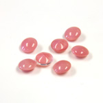Glass Point Back Buff Top Stone Opaque Doublet - Round 30SS PINK MOONSTONE