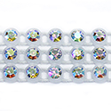 Plastic Rhinestone Banding Stretch 3 Row PP26 (SS13) CRYSTAL AB-ALABASTER