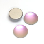Glass Medium Dome Foiled Cabochon - Coated Round 15MM MATTE VITRAIL LT