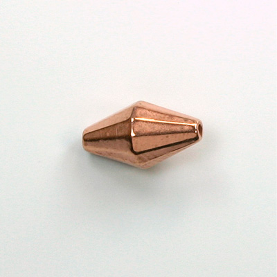 Metalized Plastic Faceted Bead - Bicone 16x10MM COPPER