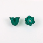 German Plastic Flower with Hole - Bell Shape 14x12MM MATTE ZIRCON