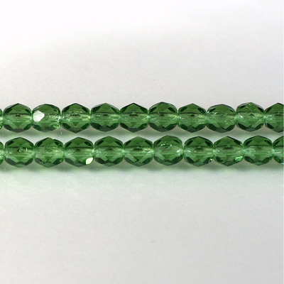 Czech Glass Fire Polish Bead - Round 05MM TURMALINE