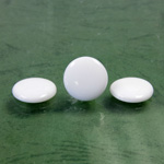 Glass Low Dome Buff Top Cabochon - Round 13MM CHALKWHITE