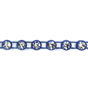 Plastic Rhinestone Banding 1 Row SS19 CRYSTAL-NAVY