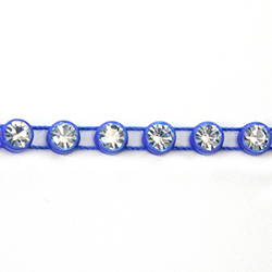 Plastic Rhinestone Banding 1 Row SS19 CRYSTAL-ROYAL