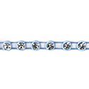 Plastic Rhinestone Banding 1 Row SS19 CRYSTAL-SKY BLUE