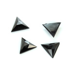 Plastic Flat Back Rose Cut Rhinestone - Triangle 13x13MM JET