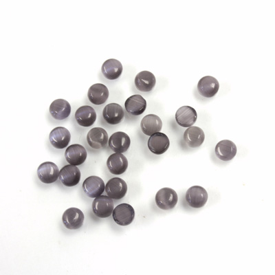 Fiber-Optic Cabochon - Round 03MM CAT'S EYE GREY