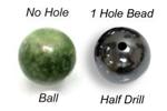 Gemstone Balls, No Hole and Half Drilled