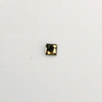 Czech Glass Flat Back Rose Cut Stone - Square 04x4MM SMOKE TOPAZ Foiled